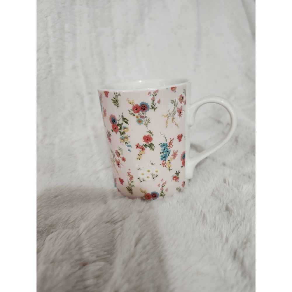 Kent Pottery Pink Roses Floral Porcelain Coffee Mugs Set of 2